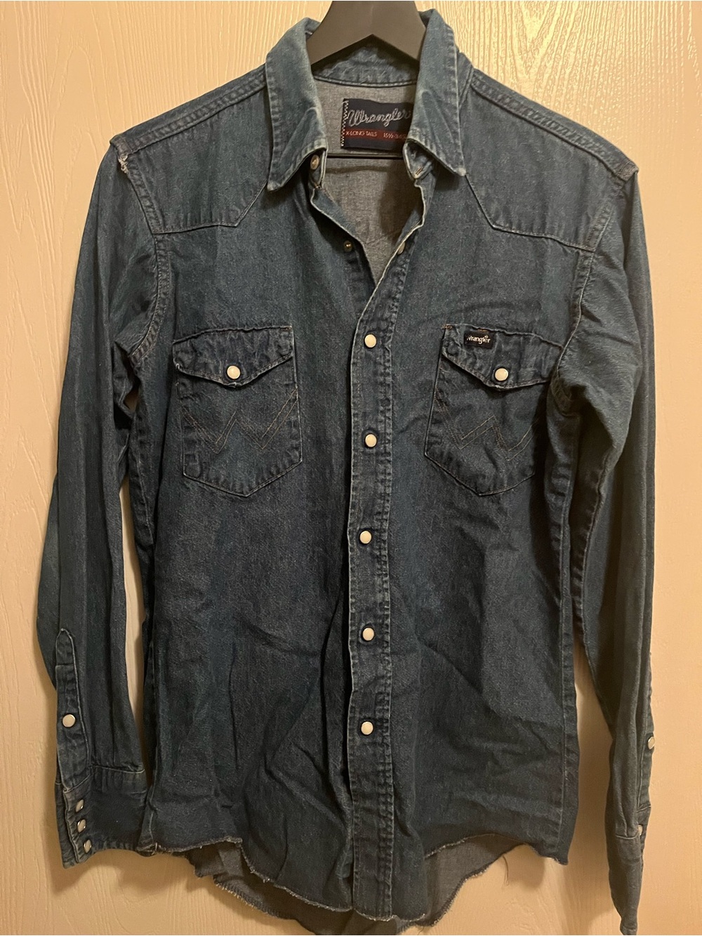 Vintage Wrangler Blue Denim Western Shirt